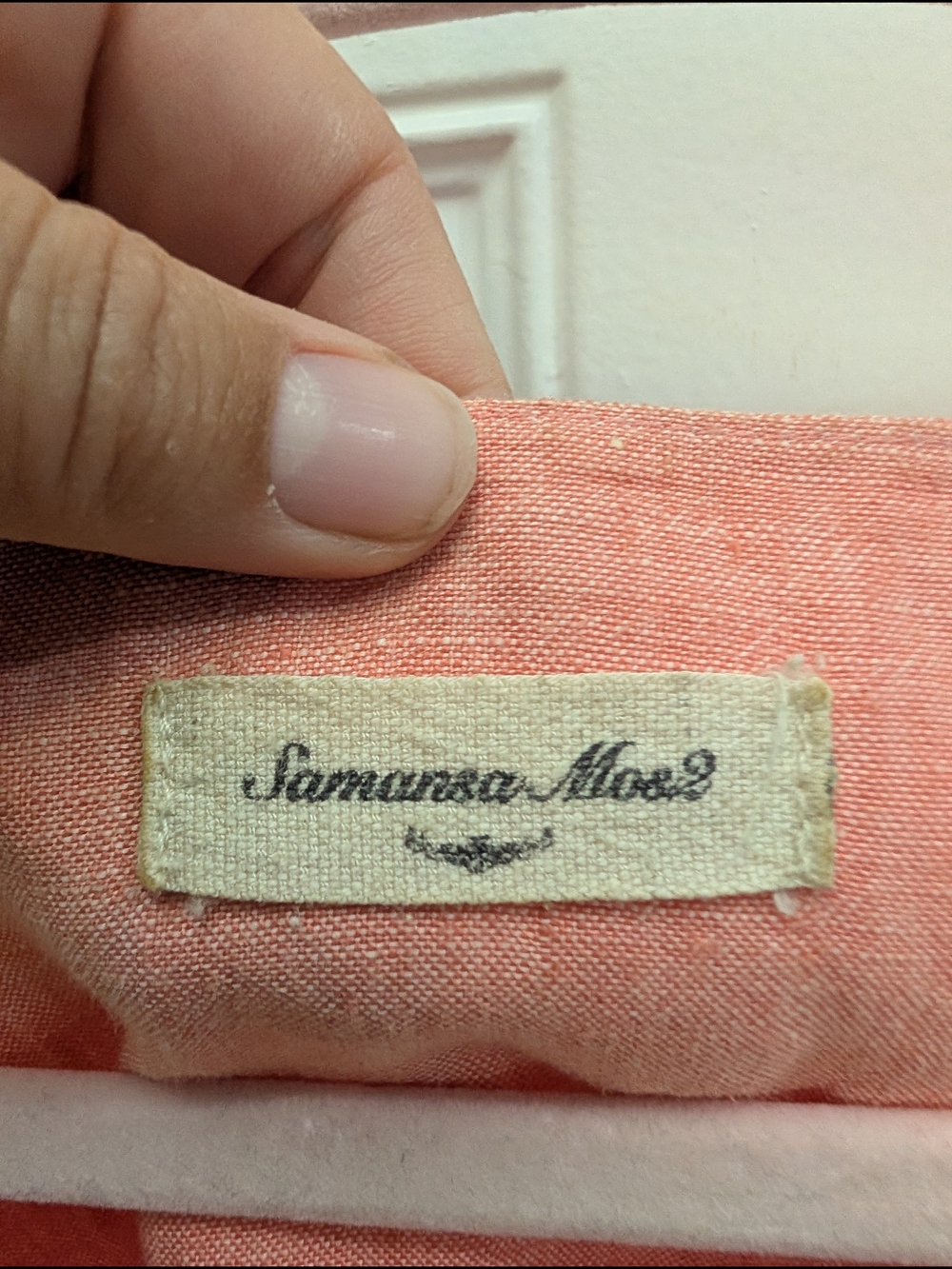 Casual Linen Tunic Top in Blush Pink - Picture 2 of 4
